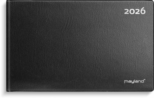 Mini bordkalender sort vinyl 2026