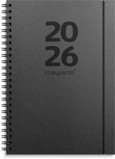 A5 International ugekalender tværf sort genbrugskarton 2026 