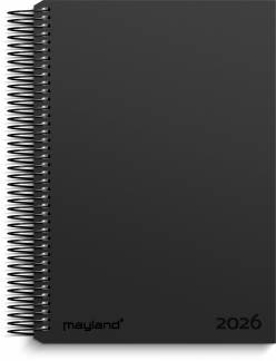 A5 dagkalender job/privat sort kunstskind 2026 Mayland