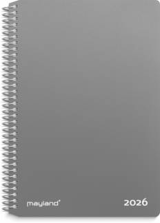 Ugekalender tværformat grå PP- plast 2026 