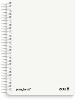 Dagkalender hvid PP-plast 2026  