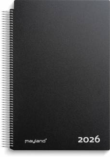 Aftalekalender A4 dag sort PP plast 2026 