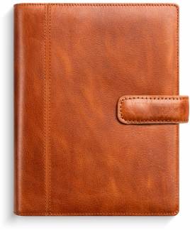 System Mini ugekalender tværformat brun skind 2026