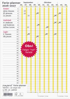Kalender Ferie Planner  Mayland 2026/2027
