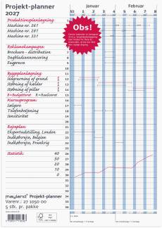 Kalender Mayland Projekt Planner blå 2027