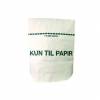 Papirsæk 110ltr B700xL950mm 1-lag Kun Til Papir Hvid