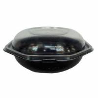 Multiboks Octabowl 1-rum 160x160x72 mm med L&aring;g PS Sort/Klar