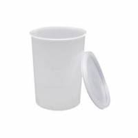 B&aelig;ger 400 ml &Oslash;75x100 mm med Kleml&aring;g PP Hvid