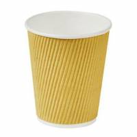 Kaffeb&aelig;ger Pap&nbsp;&Oslash;80xH90mm 25cl 8oz Ripple Wall Natur