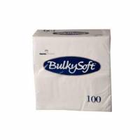 Serviet BulkySoft 40x40 cm 3-lag 1/8-falset Hvid