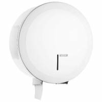 Dispenser Toiletpapir Katrin Jumbo Midi/Maxi med L&aring;s Metal Hvid