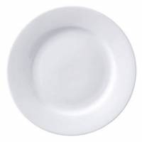 Tallerken SuperWhite &Oslash;23 cm Flad med Fane Porcel&aelig;n Hvid