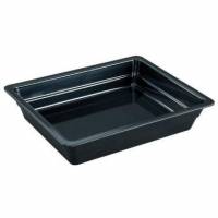 Fad 1/2 GN 32.3x26.3x6.5 cm Rektangul&aelig;r Melamin Sort