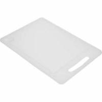 Sk&aelig;rebr&aelig;t 36x25x0.8 cm med Saftrille PE Plast Hvid