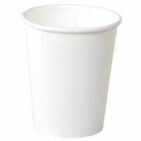 Kaffeb&aelig;ger Pap &Oslash;80xH90mm 25cl 8oz Single Wall Hvid