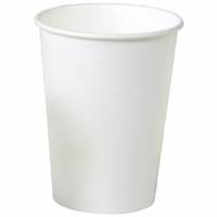 Kaffeb&aelig;ger Pap &Oslash;90xH110mm&nbsp;30cl 12oz Single Wall Hvid