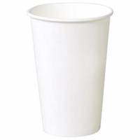 Kaffeb&aelig;ger Pap &Oslash;90xH135mm 40cl 16oz Single Wall Hvid