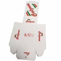 Pizza&aelig;ske 27x17x7 cm Calzone hvid med tryk Pizza Buon Appetito