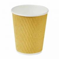 Kaffeb&aelig;ger Pap &Oslash;62x60mm 10cl 3.5oz Ripple wall Til Espresso Natur