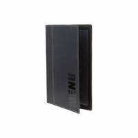Menu Kortholder A5 25x19 cm Securit Trendy viser 4 A5 sider L&aelig;deromslag Sort
