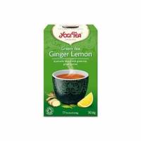 Te Gr&oslash;n Yogi Tea Ginger Lemon 17 breve Ingef&aelig;r/Citron &Oslash;kologisk (DK-&Oslash;KO-100)