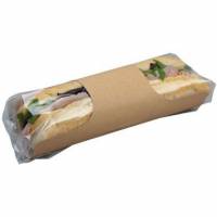 Wrap 210x251.5 mm Karton med BOPP Brun til Baguette