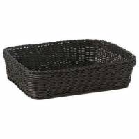 Br&oslash;dkurv 40x30x10 cm Rektangul&aelig;r Kraftig flet PP Sort