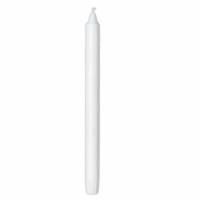 Kronelys &Oslash;22x250 mm Ren stearin Hvid