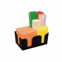 Bar caddy Plastik Sort til Suger&oslash;r/Servietter