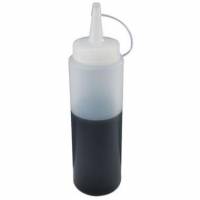 Plastflaske 200 ml &Oslash;5x18 cm med Tud/Skruel&aring;g Klar