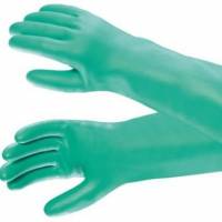 Handske Solvex str XL med Velourisering Nitril Gr&oslash;n