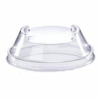 Plastl&aring;g &Oslash;96 mm H&oslash;jt Kuppelformet bionedbrydelig PLA Klar til 30/40/50 cl &Oslash;96 mm