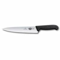 Kokkekniv Victorinox 22 cm B&oslash;lgesk&aelig;r med Fibrox greb Sort