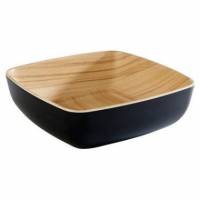 Sk&aring;l Frida 0.85 ltr 16.5x16.5x5.5 cm Melamin Sort/Tr&aelig;look