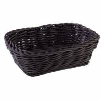 Br&oslash;dkurv 19x13x6 cm Rektangul&aelig;r Kraftig flet PP Sort
