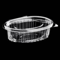 Plastb&aelig;ger Catersource 150 ml 112x145x26 mm Oval H&aelig;ngslet l&aring;g RPET Klar