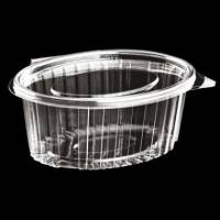 Plastb&aelig;ger Catersource 750 ml 145x190x60 mm Oval H&aelig;ngslet l&aring;g RPET Klar