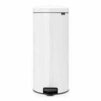 Pedalspand Brabantia Newlcon 30 ltr St&aring;l/Plast Hvid