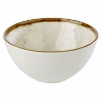 Sk&aring;l Stoneart 60 cl &Oslash;15x7.5 cm Melamin Hvid/Brun stenlook
