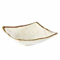 Sk&aring;l Stoneart 50 cl 19x19x6 cm Melamin Hvid/Brun stenlook