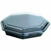 Multiboks Octaview 1-rum 230x230x50 mm med L&aring;g PS Sort/Klar