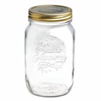 Sylteglas Quattro Stagioni 1 ltr &Oslash;10x17 cm med L&aring;g