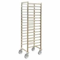 Stikvogn Enkel 16 stik 39x53x171cm med Svingstop Rustfri st&aring;l til 1/1 GN