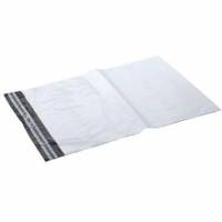 Forsendelsespose (B) 325x420+50 mm med Limluk LDPE Hvid/Sort