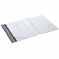 Forsendelsespose ( C ) 400x600+50 mm med Limluk LDPE Hvid/Sort