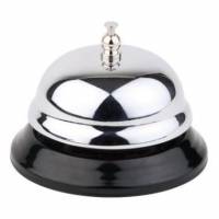 Bordklokke &Oslash;85x60 mm Sort fod Rustfri st&aring;l