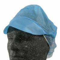 Hygiejnehat Snood cap str XL med Skygge/H&aring;rpose Bl&aring;