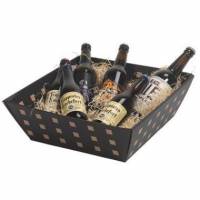 Gavekurv 345x345x115mm Mellem Sort med Kvadrater