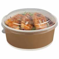 Bowle 700ml L145xB125xH66mm Kraft/PE-Belagt RPET med l&aring;g Brun/Hvid