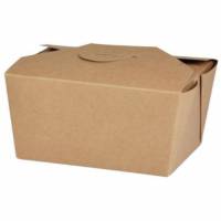 Takeaway &aelig;ske 600 ml 113/130x90/112x65mm Karton med biocoating Brun